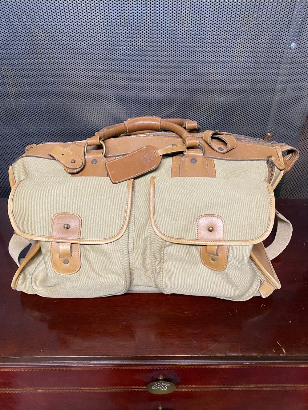 Vintage 1990 Ghurka Marley Hodgson No 2 EXPRESS Bag Khaki Twill Cabin Gym Duffle